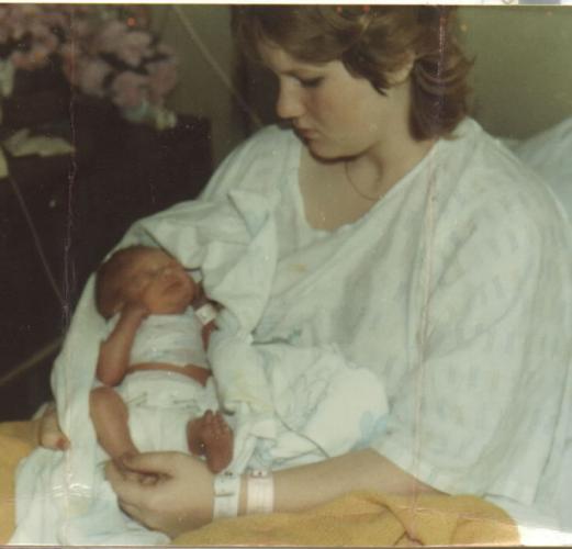 my first picture with holli, I was so scared